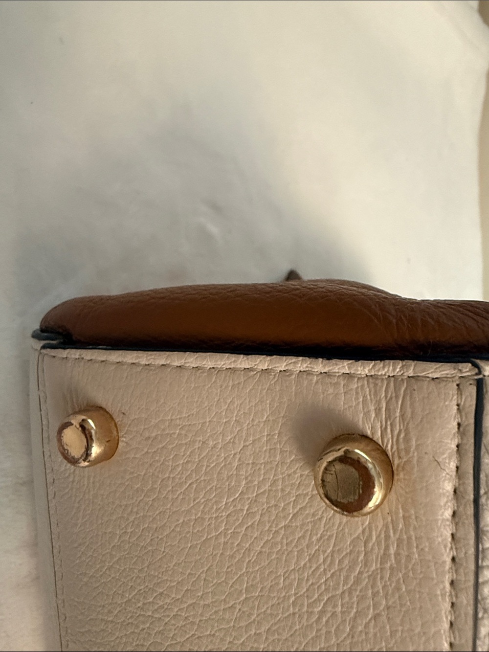 Coach Cream Leather Top-Handle Satchel with Turnlock - Picture 7 of 17